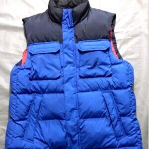 Nautica Explorer Colorblock Vest Mens Size XL Blue Black Four Pockets Zipper
